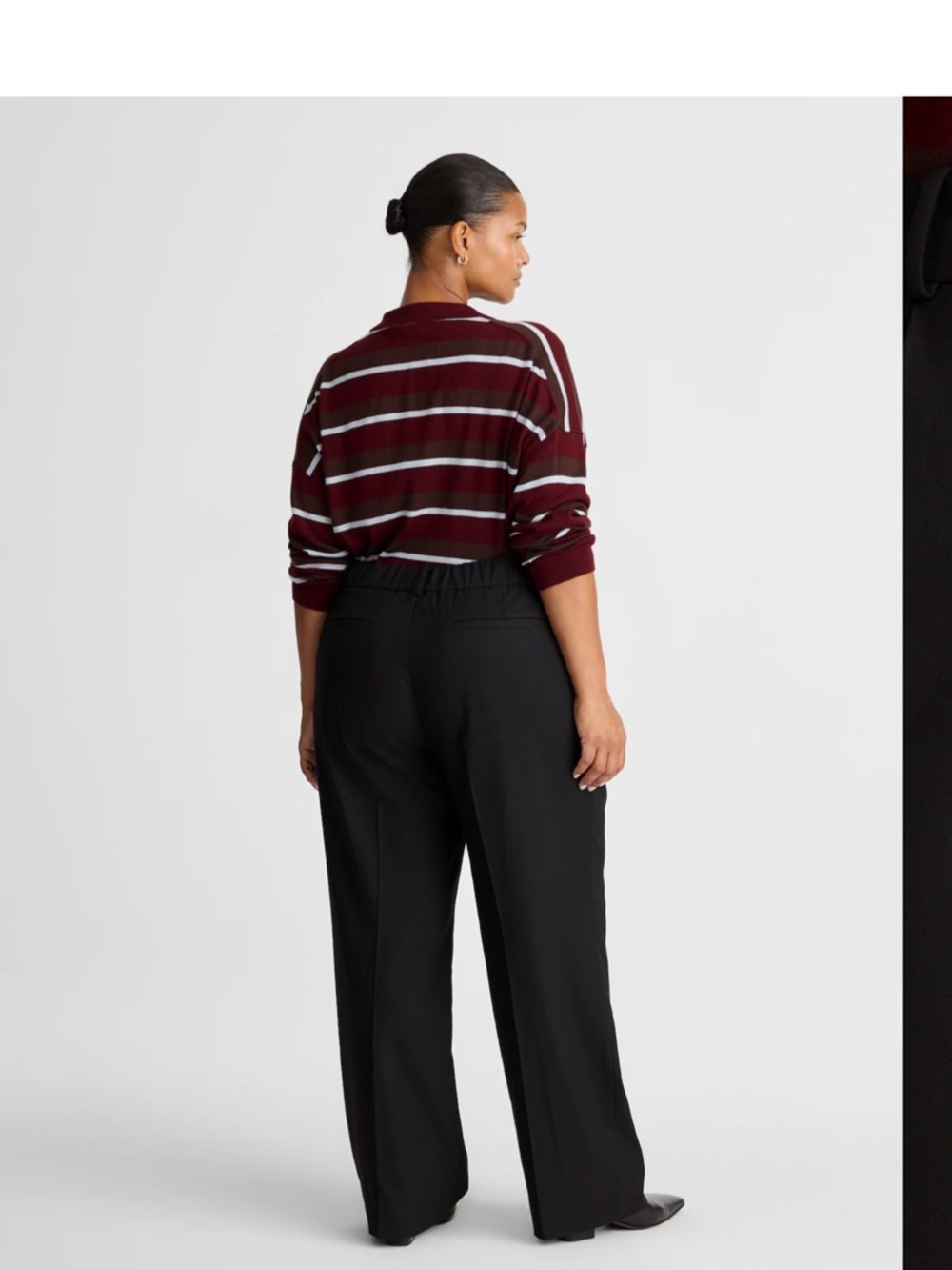 Madewell NWT Slouchy Straight Pants trousers in Brushed Twill black womens 10 - Picture 2 of 8